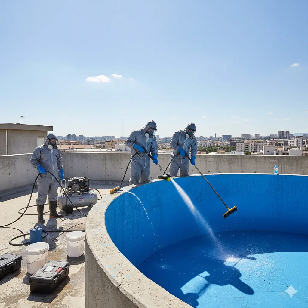 تنظيف خزانات المياه